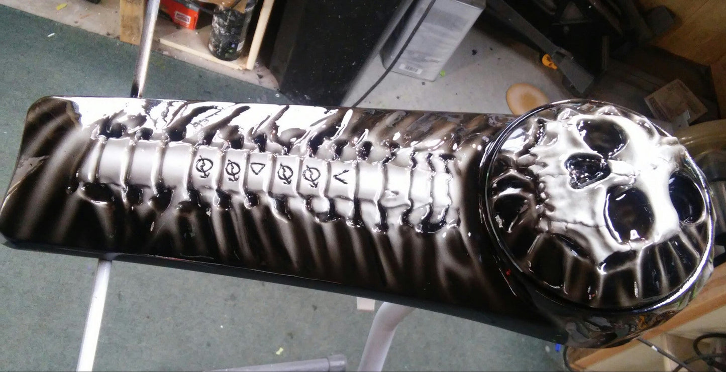 Harley Davidson touring console with 3D skull theme