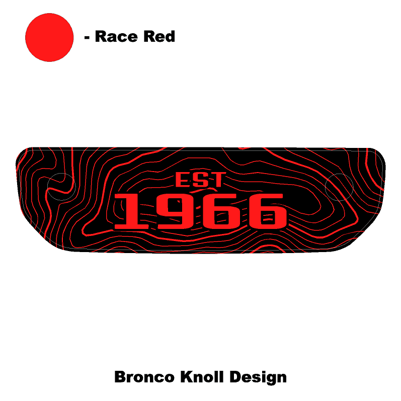 1966 Topographic Shifter Plate (Printed Series + Acrylic) - 2021+ Bronco