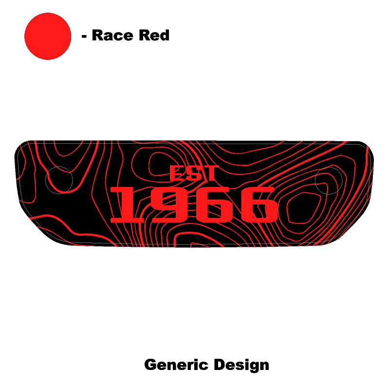 1966 Topographic Shifter Plate (Printed Series + Acrylic) - 2021+ Bronco