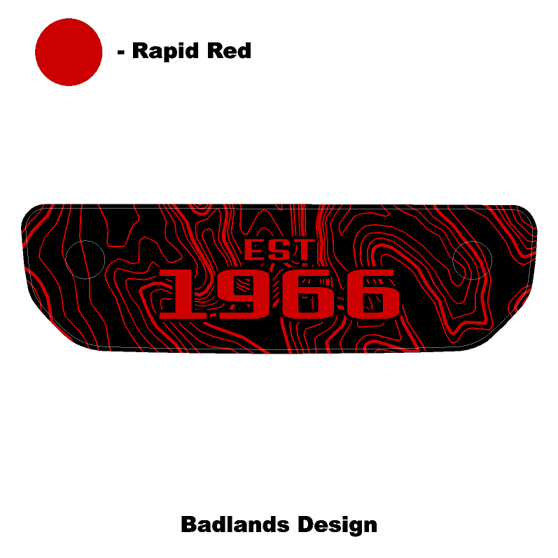 1966 Topographic Shifter Plate (Printed Series + Acrylic) - 2021+ Bronco