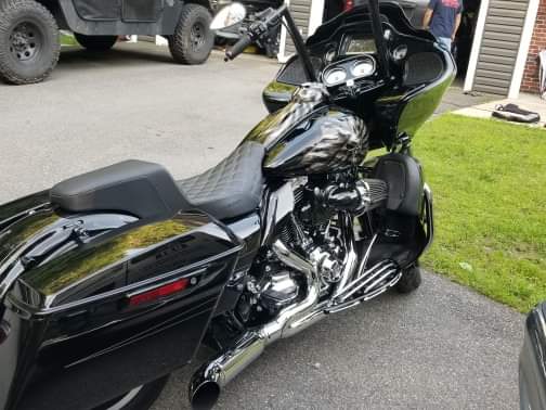 Punisher black and white flag Harley console