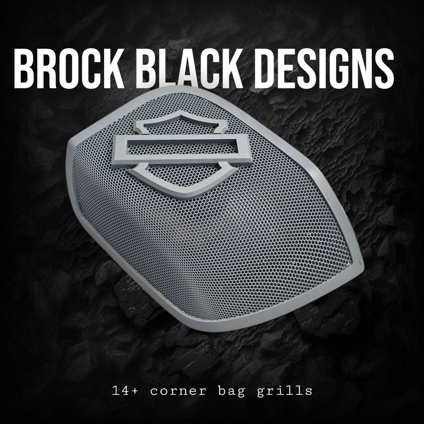 14-23 Harley Davidson bag lid Speaker Grill Cover Guard shield theme