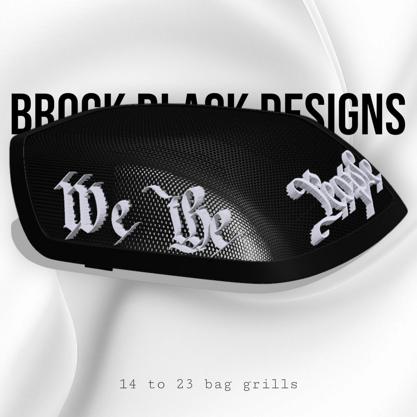 24+ Harley Davidson bag lid Speaker Grill Cover We the People