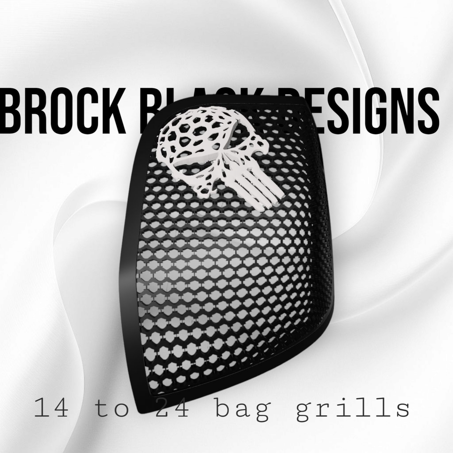 14-24 Harley Davidson bag lid Speaker Grill Cover webbed punisher