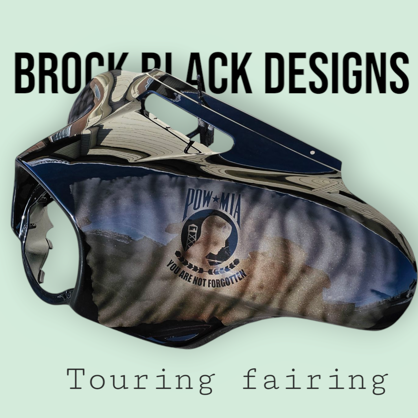 Pow Mia and American Flag fairing batwing