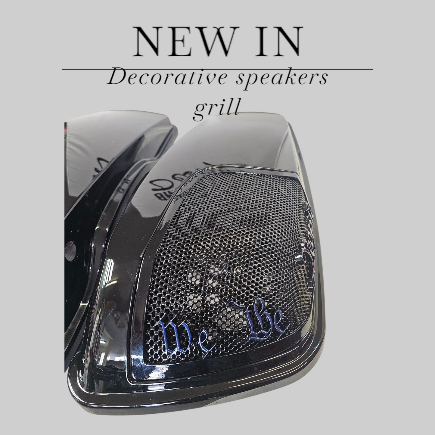 14-24 Harley Davidson bag lid Speaker Grill Cover We the People