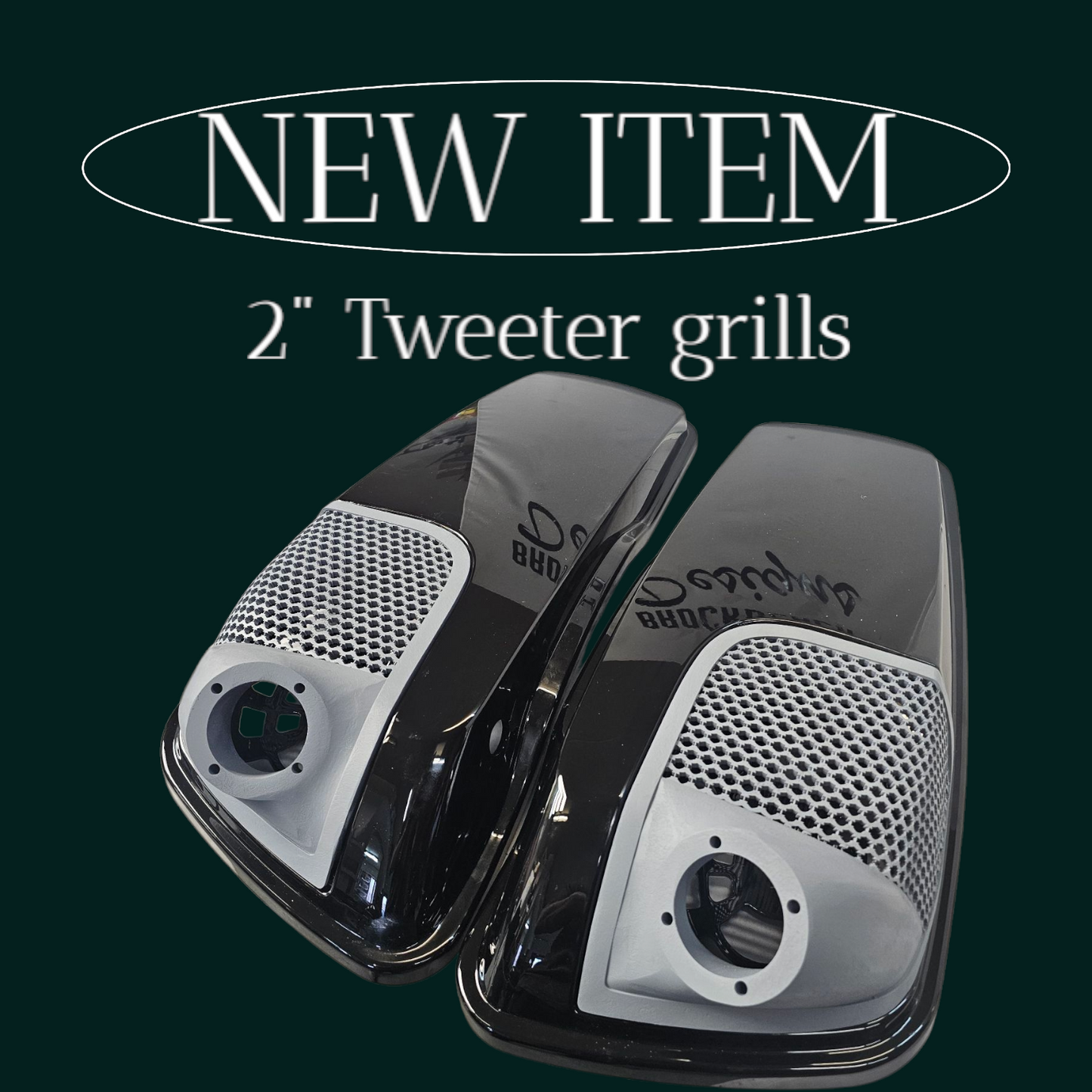 14-24 Harley Davidson bag lid Speaker Grill Cover 2" tweeter