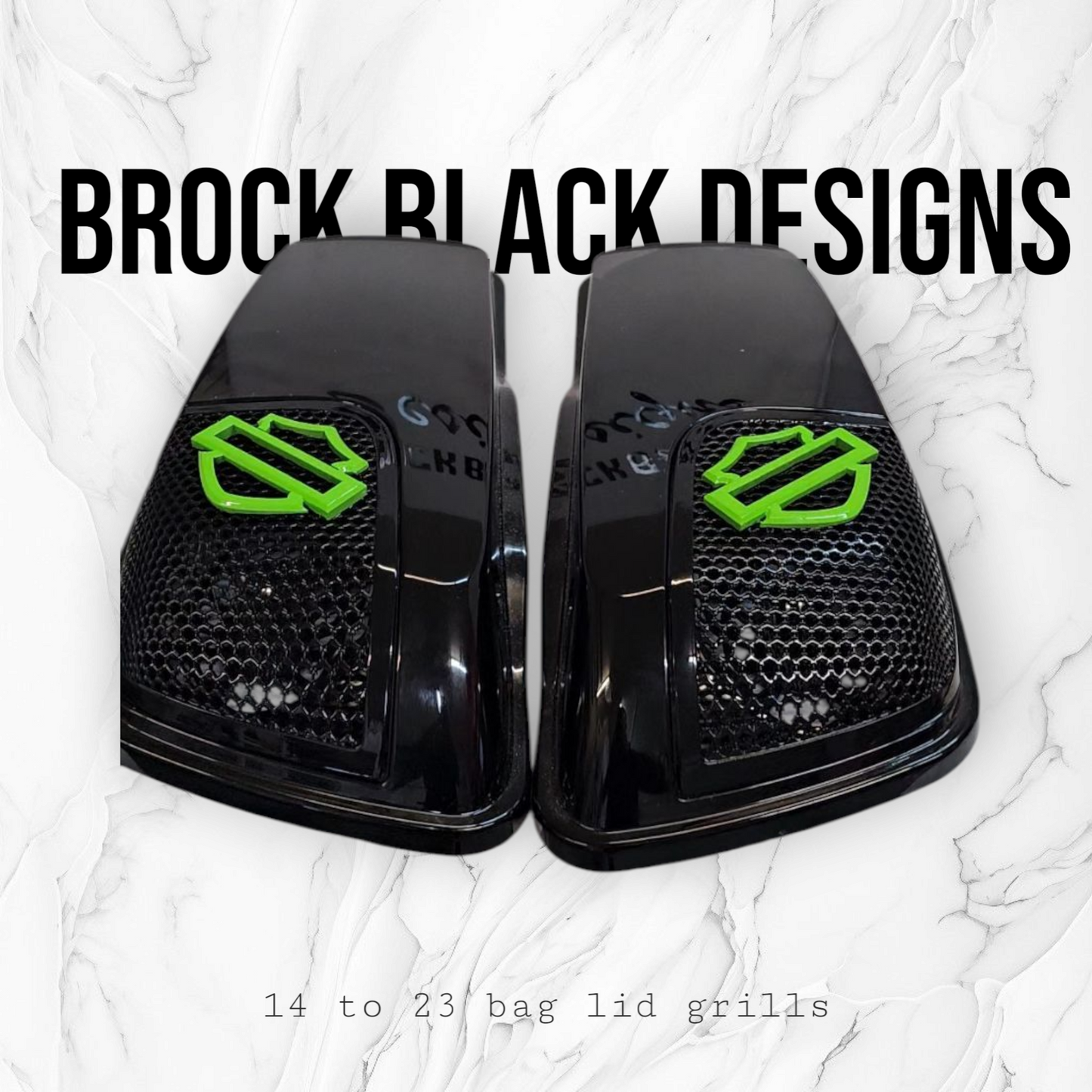 14-23 Harley Davidson bag lid Speaker Grill Cover Guard shield theme