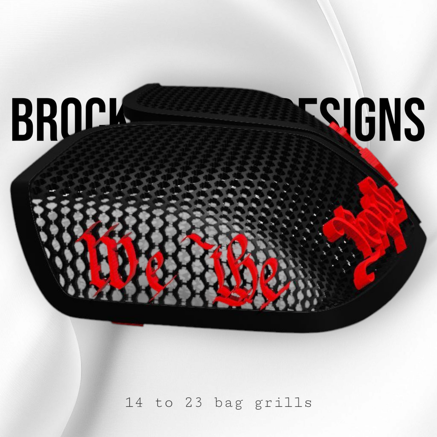 14-24 Harley Davidson bag lid Speaker Grill Cover We the People