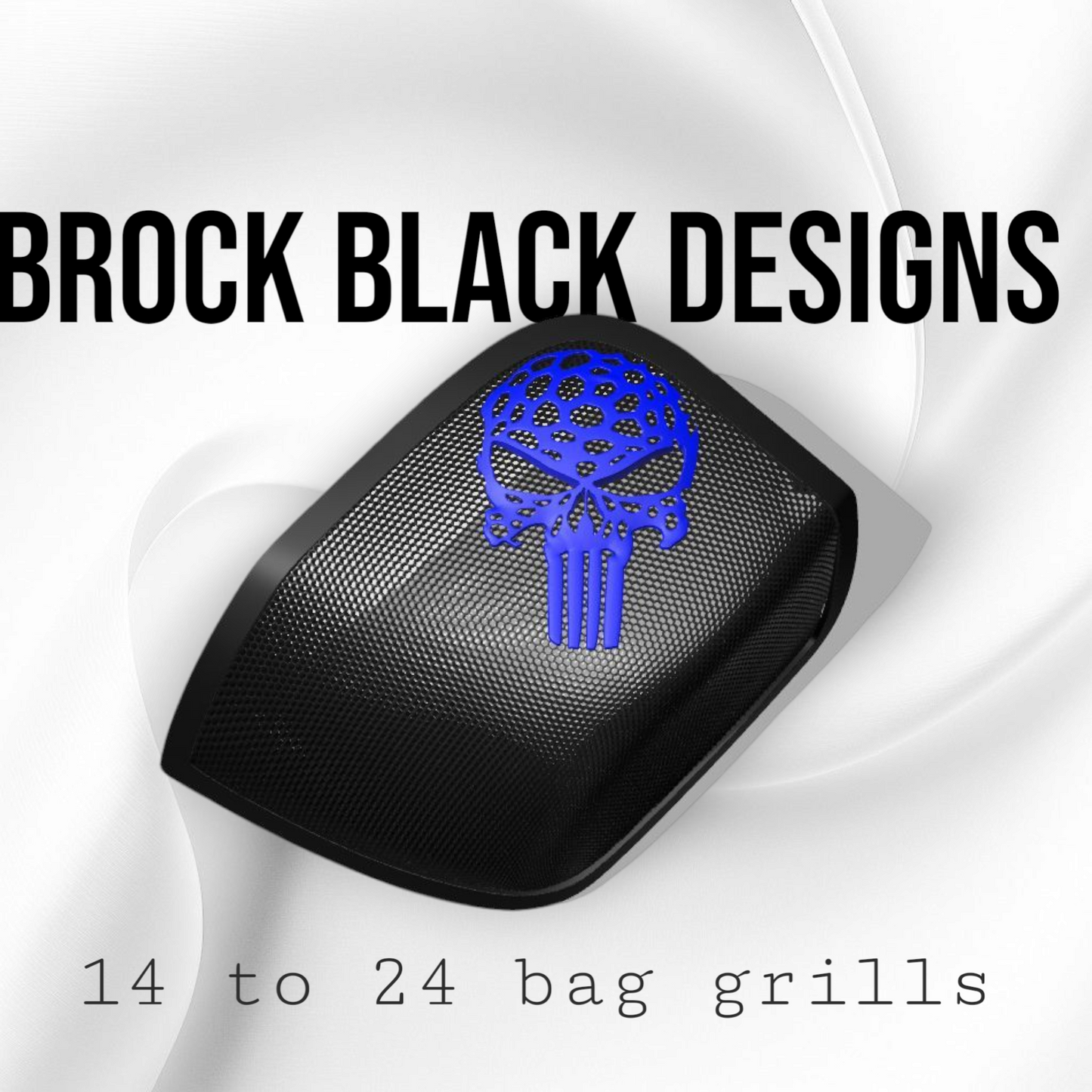 14-24 Harley Davidson bag lid Speaker Grill Cover webbed punisher