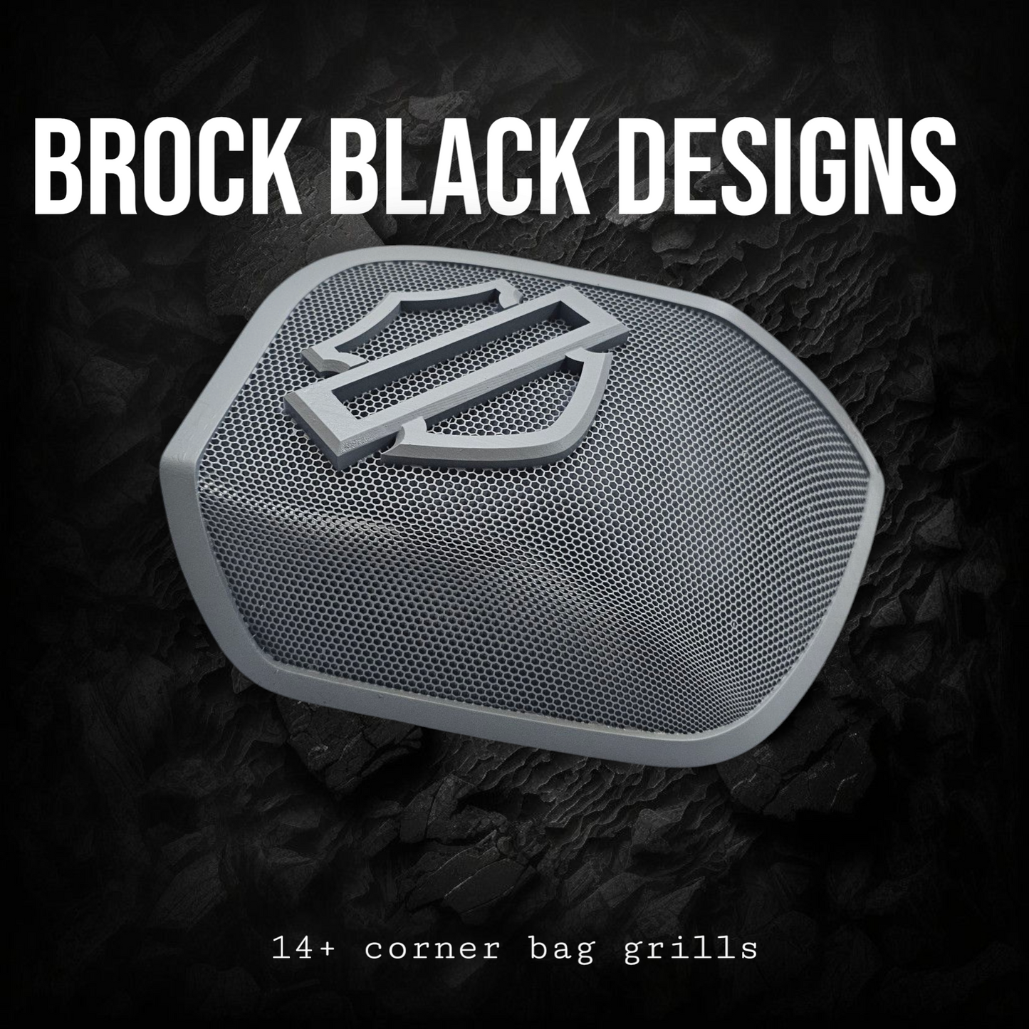 14-23 Harley Davidson bag lid Speaker Grill Cover Guard shield theme