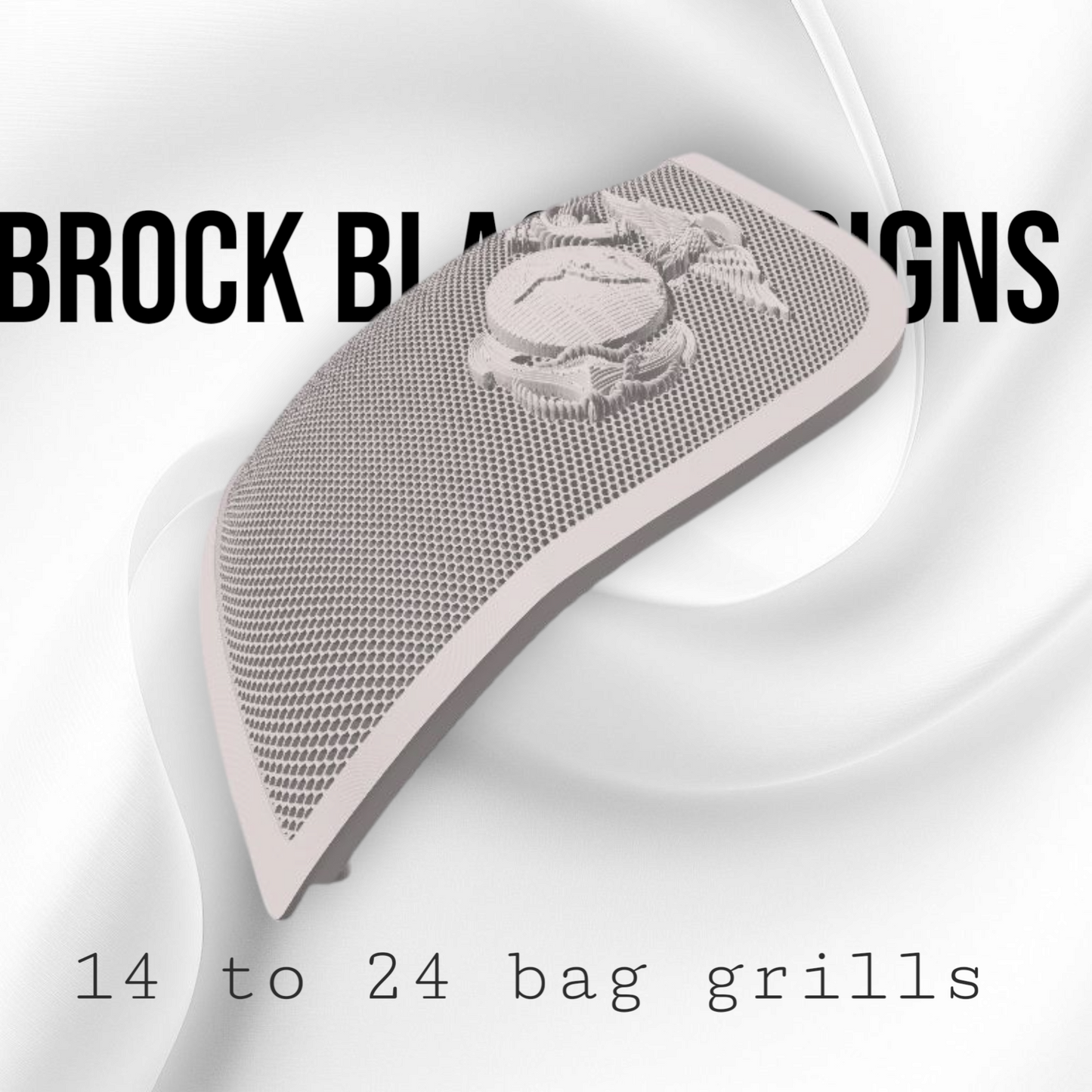 14-24 Harley Davidson bag lid Speaker Grill Cover USMC