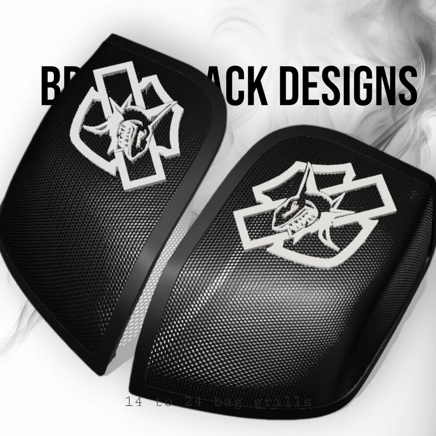 14-24 Harley Davidson bag lid Speaker Grill Cover shark theme