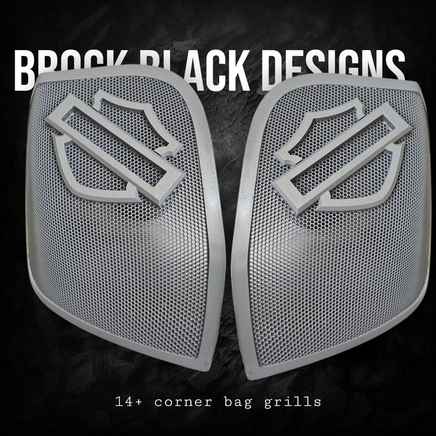 14-23 Harley Davidson bag lid Speaker Grill Cover Guard shield theme