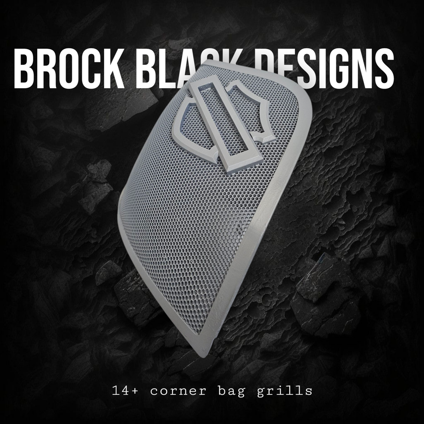 14-23 Harley Davidson bag lid Speaker Grill Cover Guard shield theme