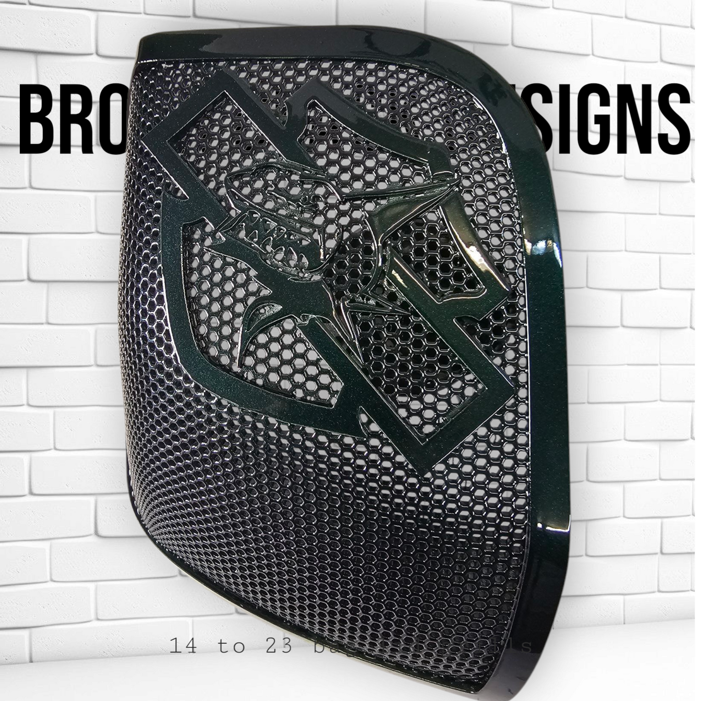 14-24 Harley Davidson bag lid Speaker Grill Cover shark theme