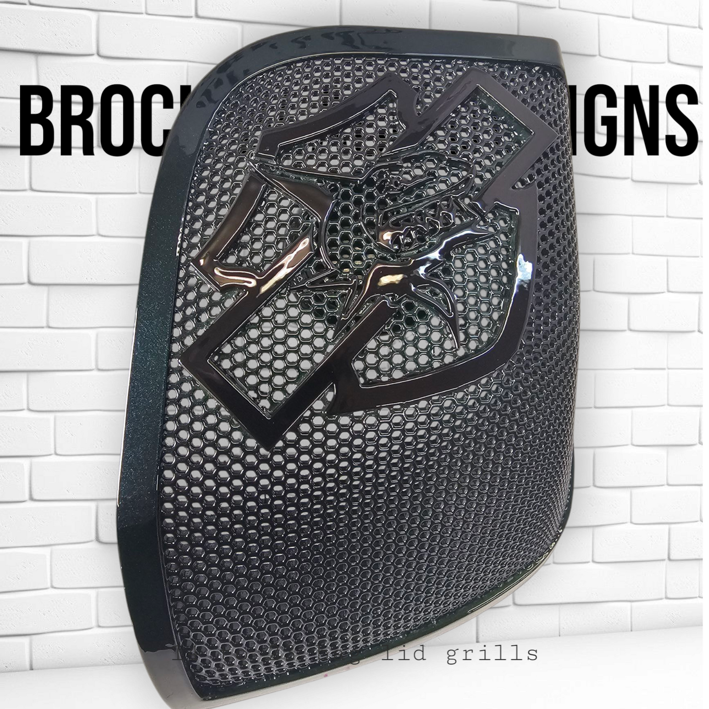 14-24 Harley Davidson bag lid Speaker Grill Cover shark theme