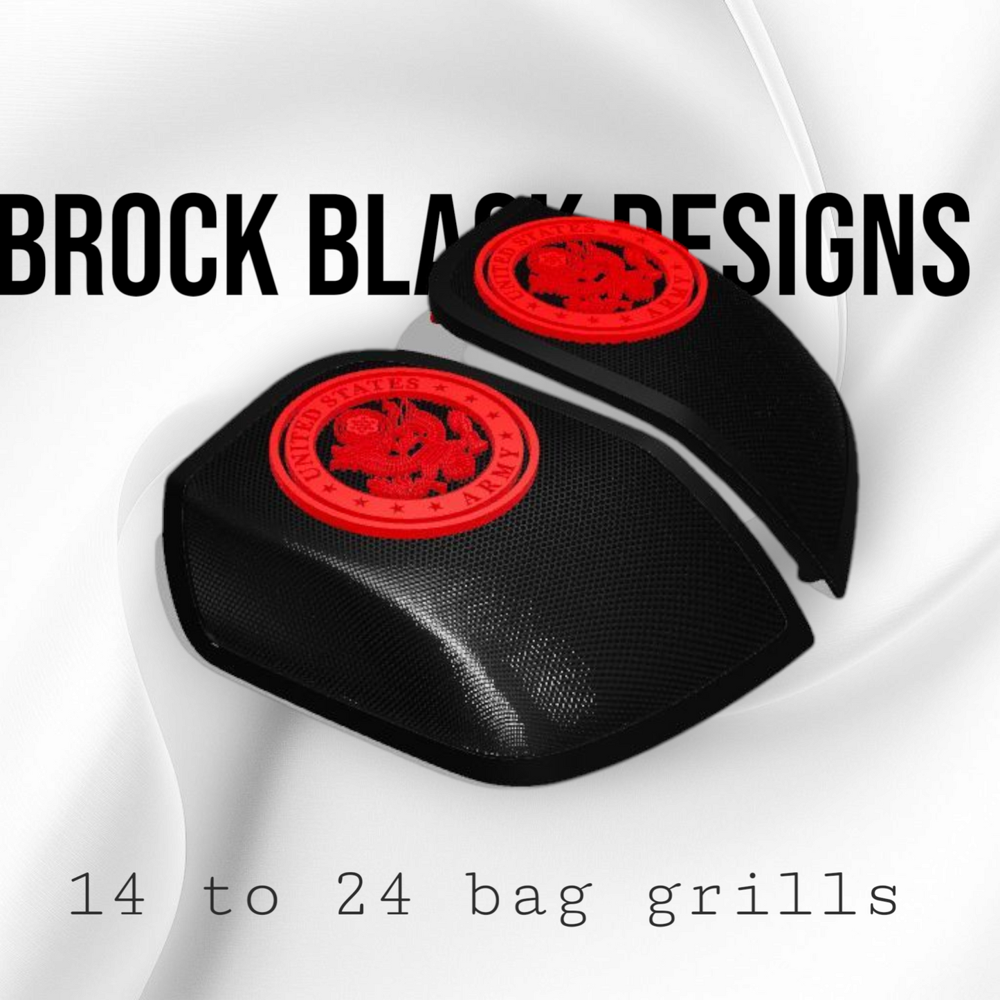 24+ Harley Davidson bag lid Speaker Grill Cover Army seal