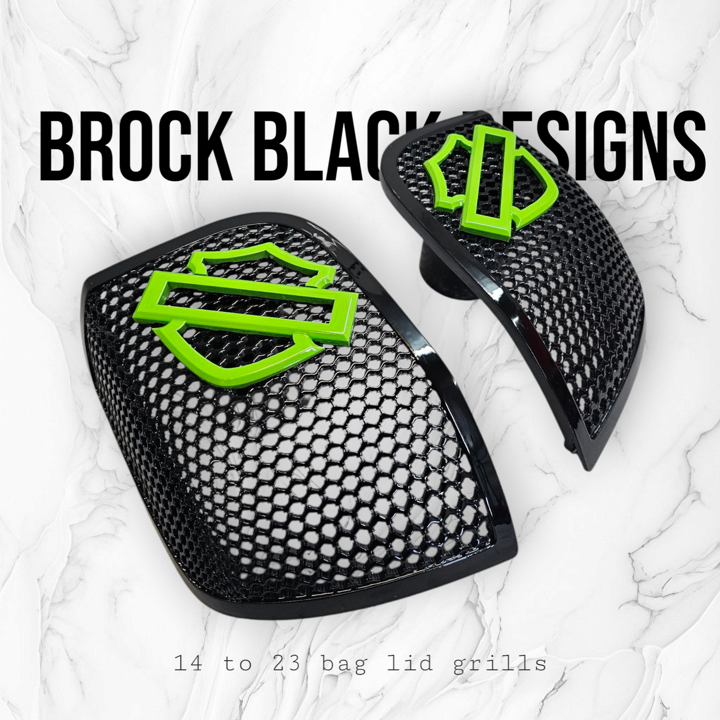 14-23 Harley Davidson bag lid Speaker Grill Cover Guard shield theme