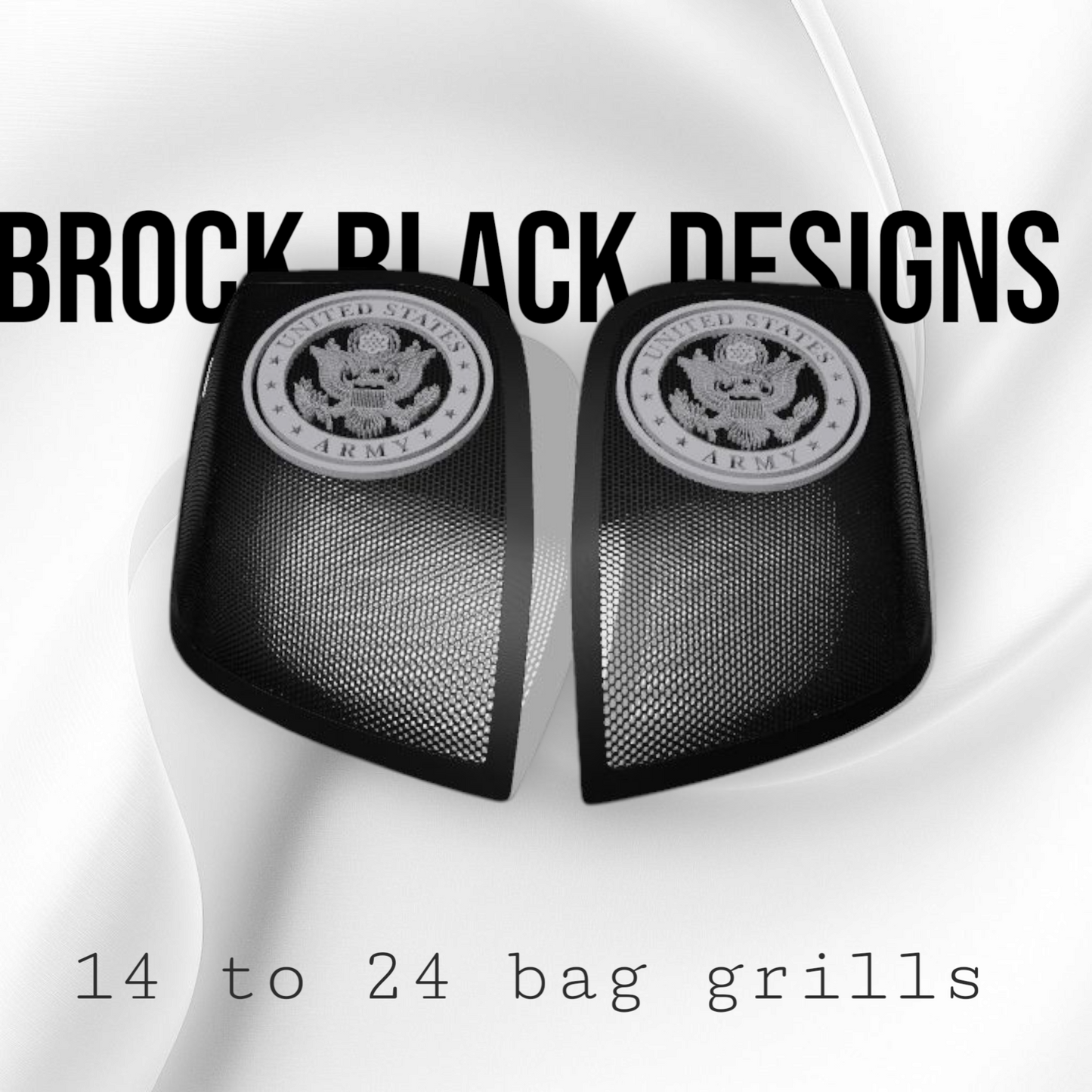 24+ Harley Davidson bag lid Speaker Grill Cover Army seal