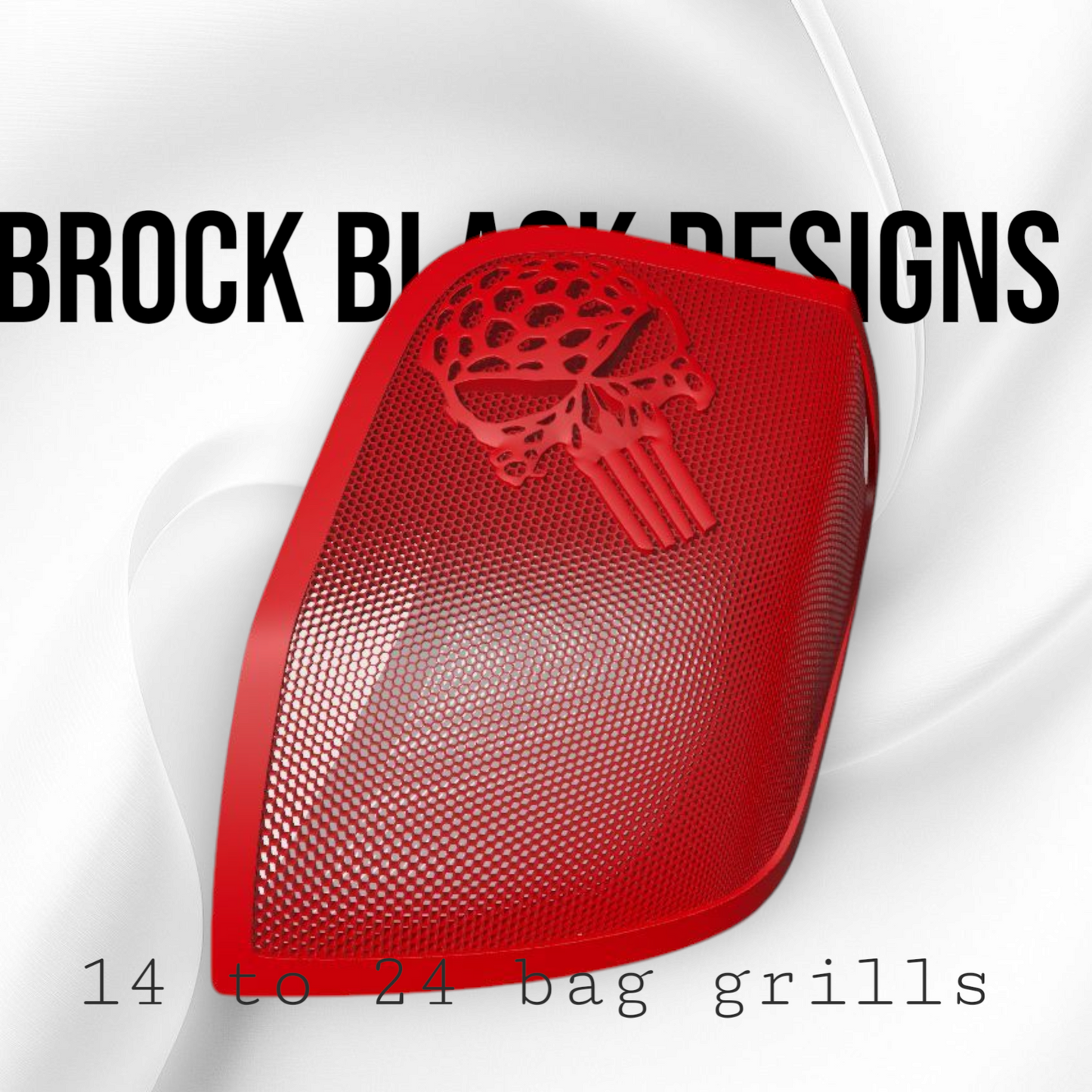 14-24 Harley Davidson bag lid Speaker Grill Cover webbed punisher