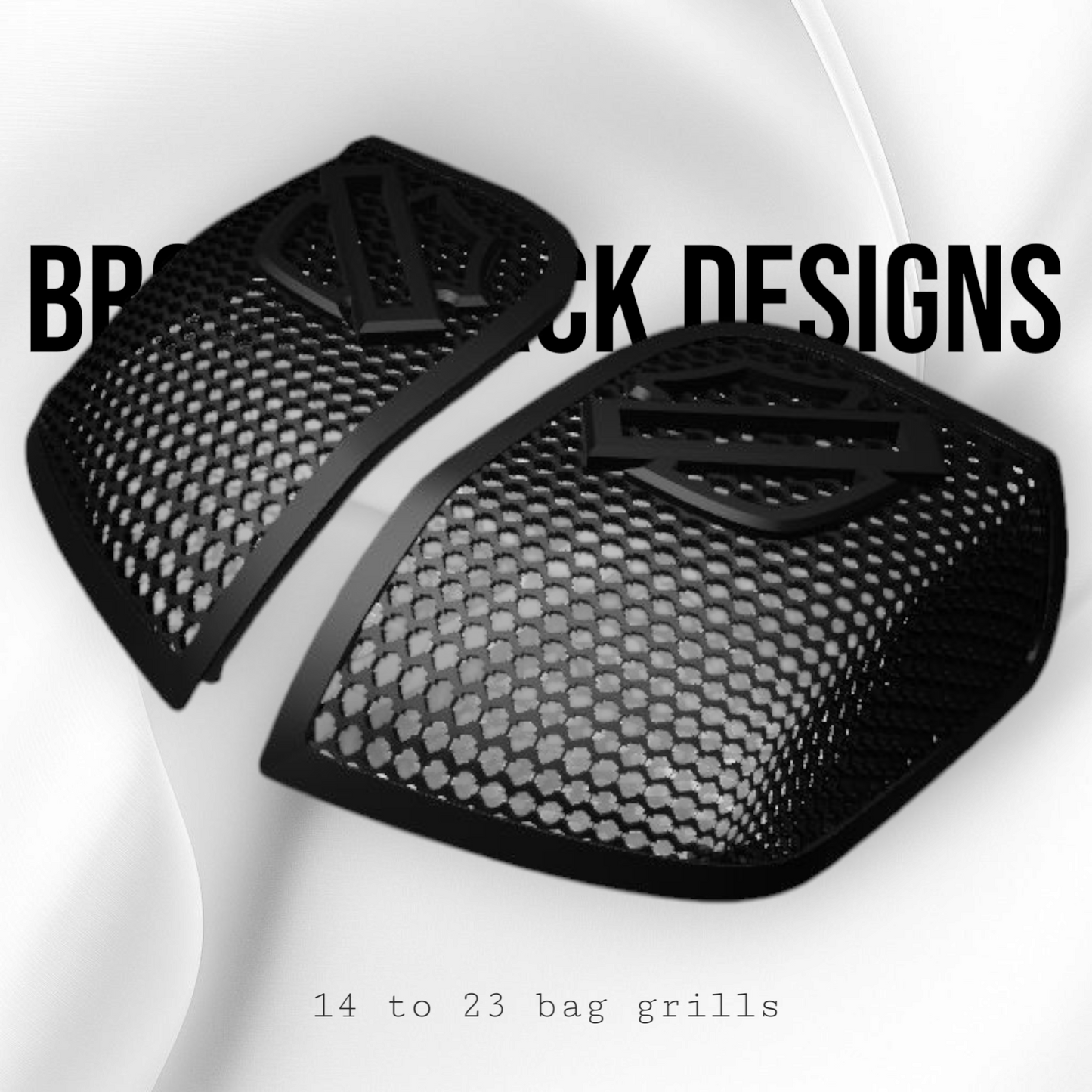 14-23 Harley Davidson bag lid Speaker Grill Cover Guard shield theme