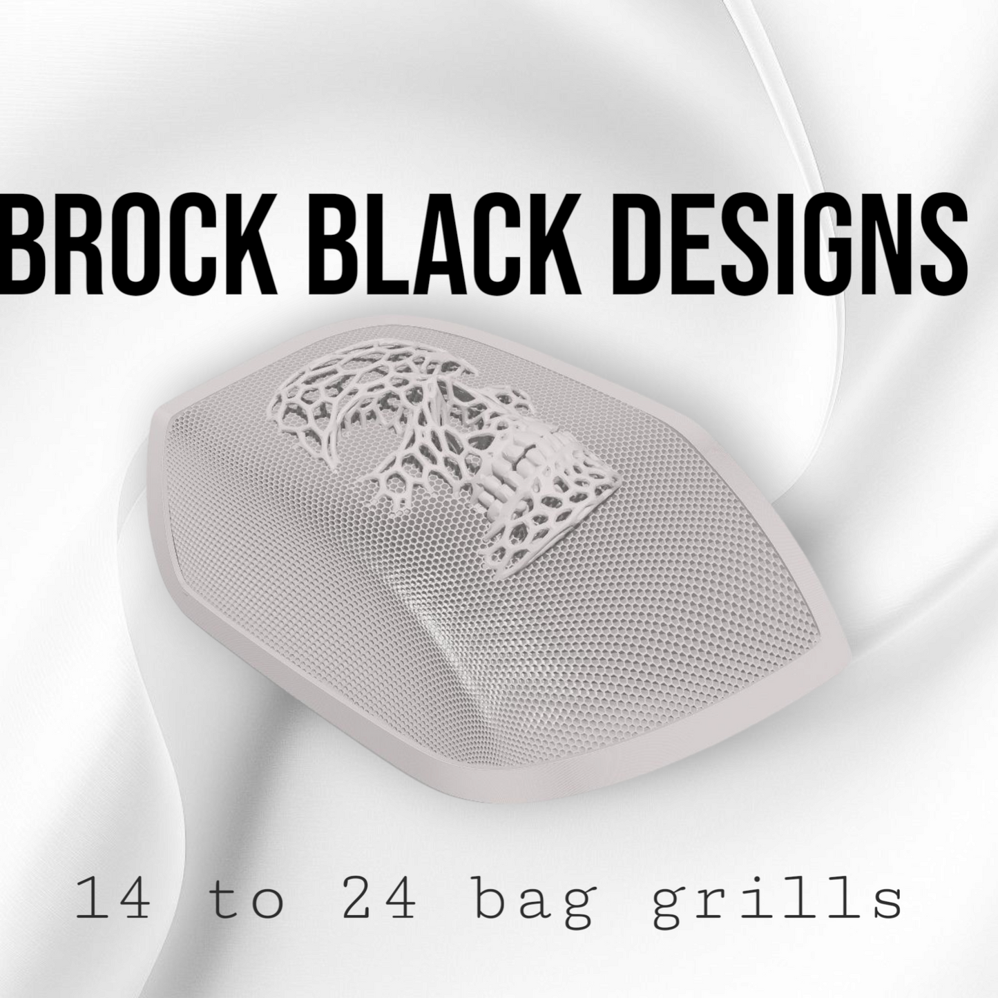 14-24 Harley Davidson bag lid Speaker Grill Cover webbed skull