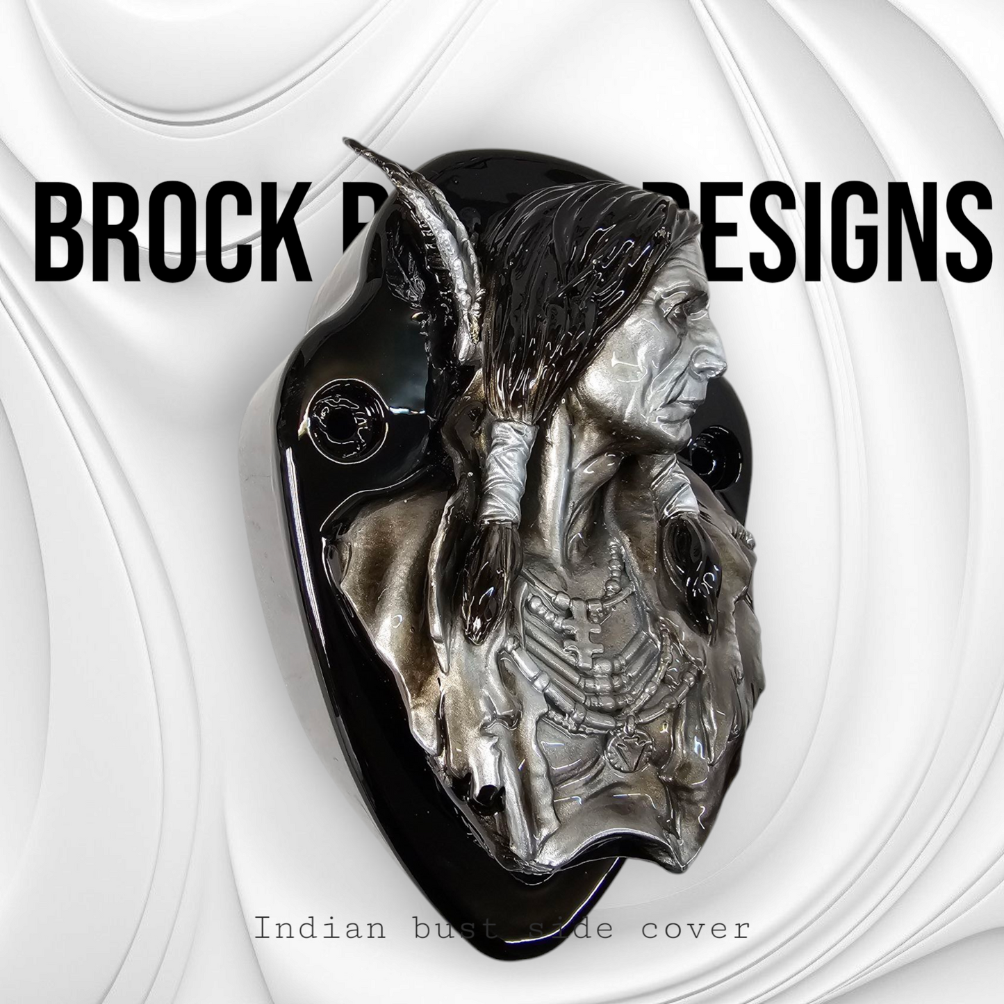 Native American bust Horn cover
