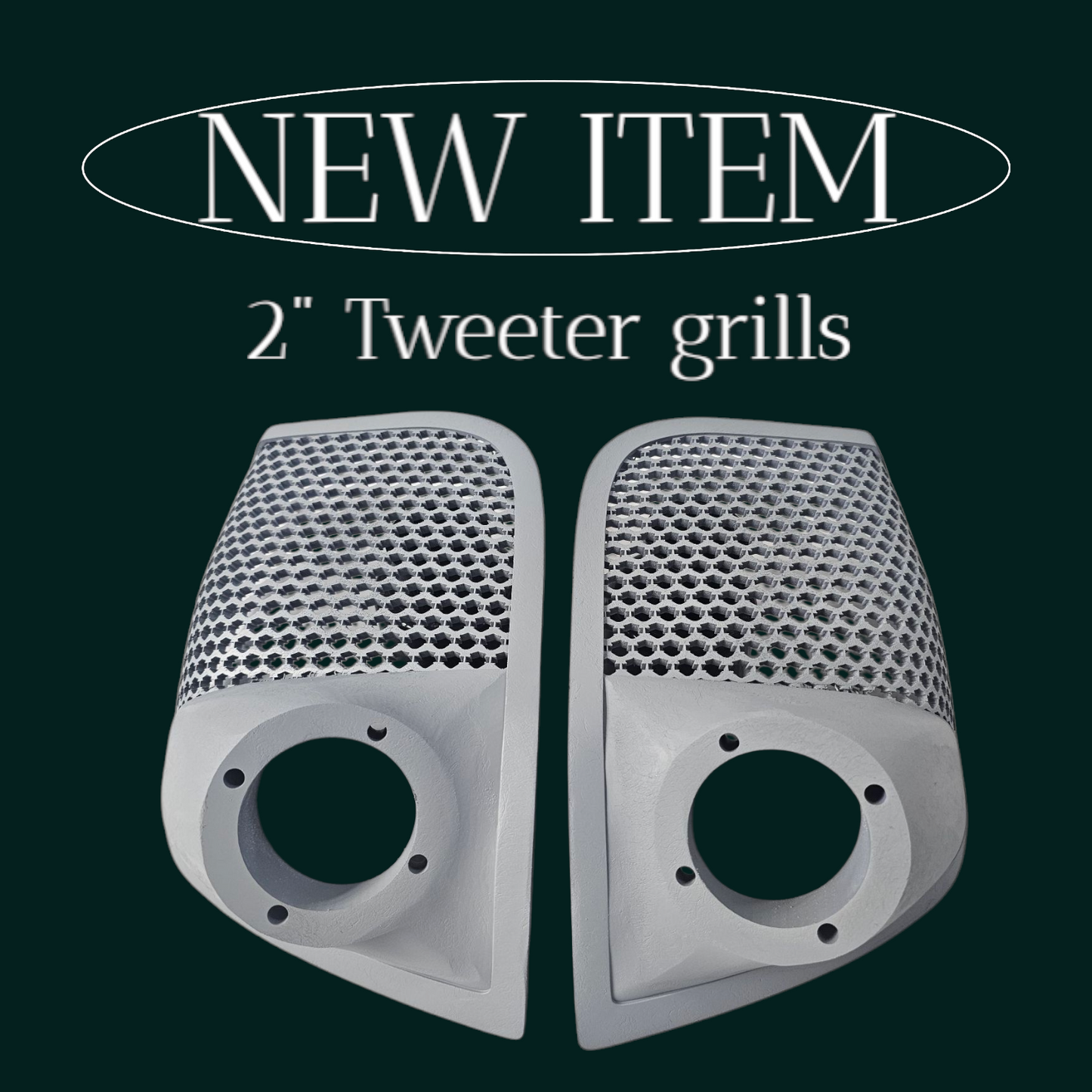 14-24 Harley Davidson bag lid Speaker Grill Cover 2" tweeter