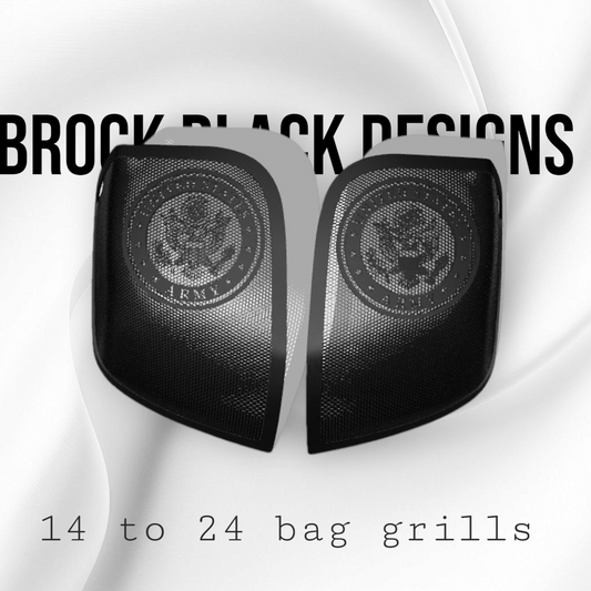 14-24 Harley Davidson bag lid Speaker Grill Cover Army seal