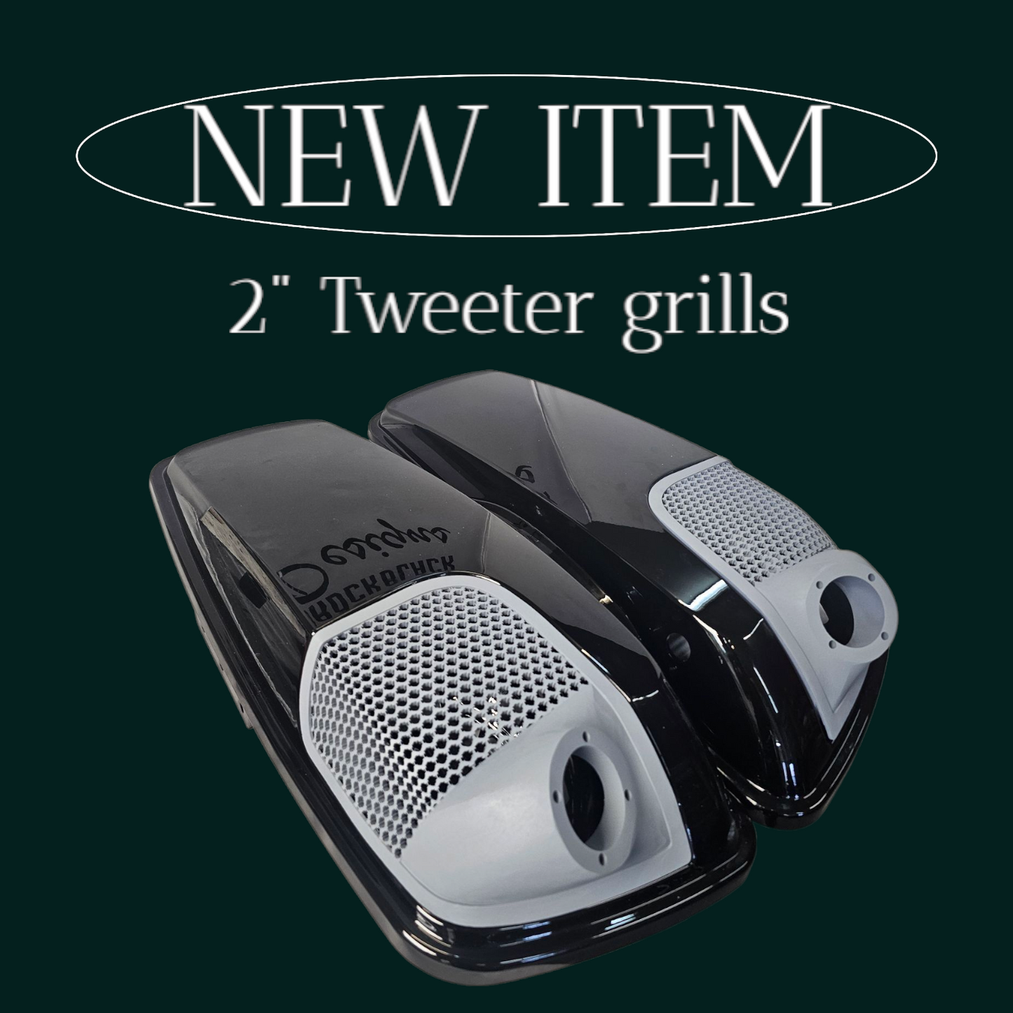 14-24 Harley Davidson bag lid Speaker Grill Cover 2" tweeter