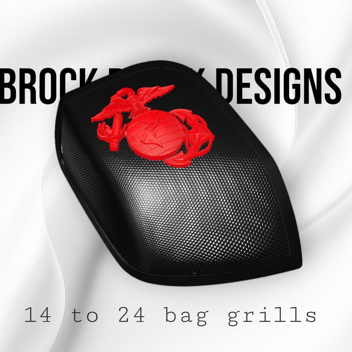 14-24 Harley Davidson bag lid Speaker Grill Cover USMC