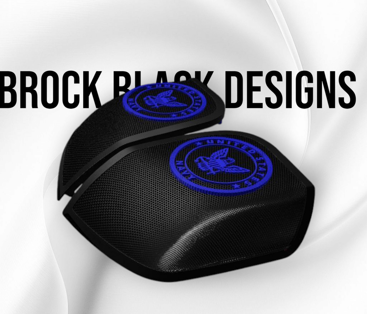 24+ Harley Davidson bag lid Speaker Grill Cover Navy