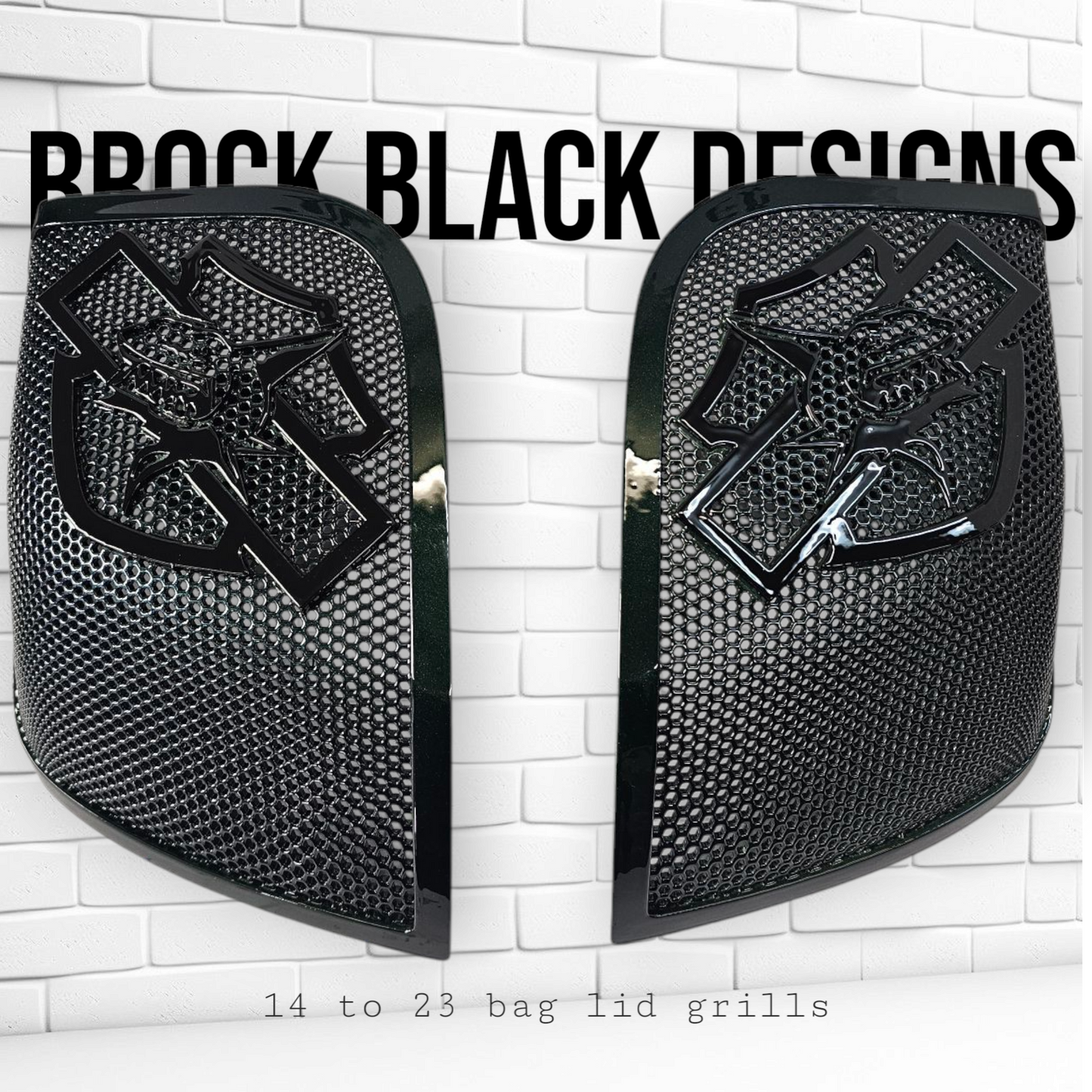 14-24 Harley Davidson bag lid Speaker Grill Cover shark theme