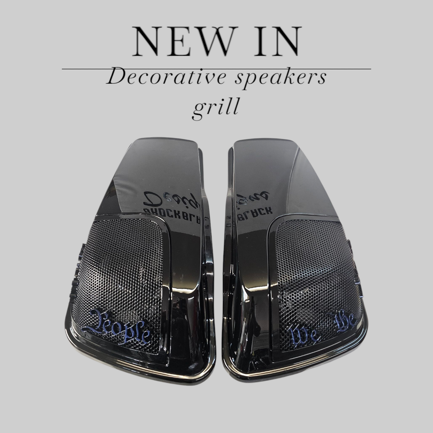 14-24 Harley Davidson bag lid Speaker Grill Cover We the People