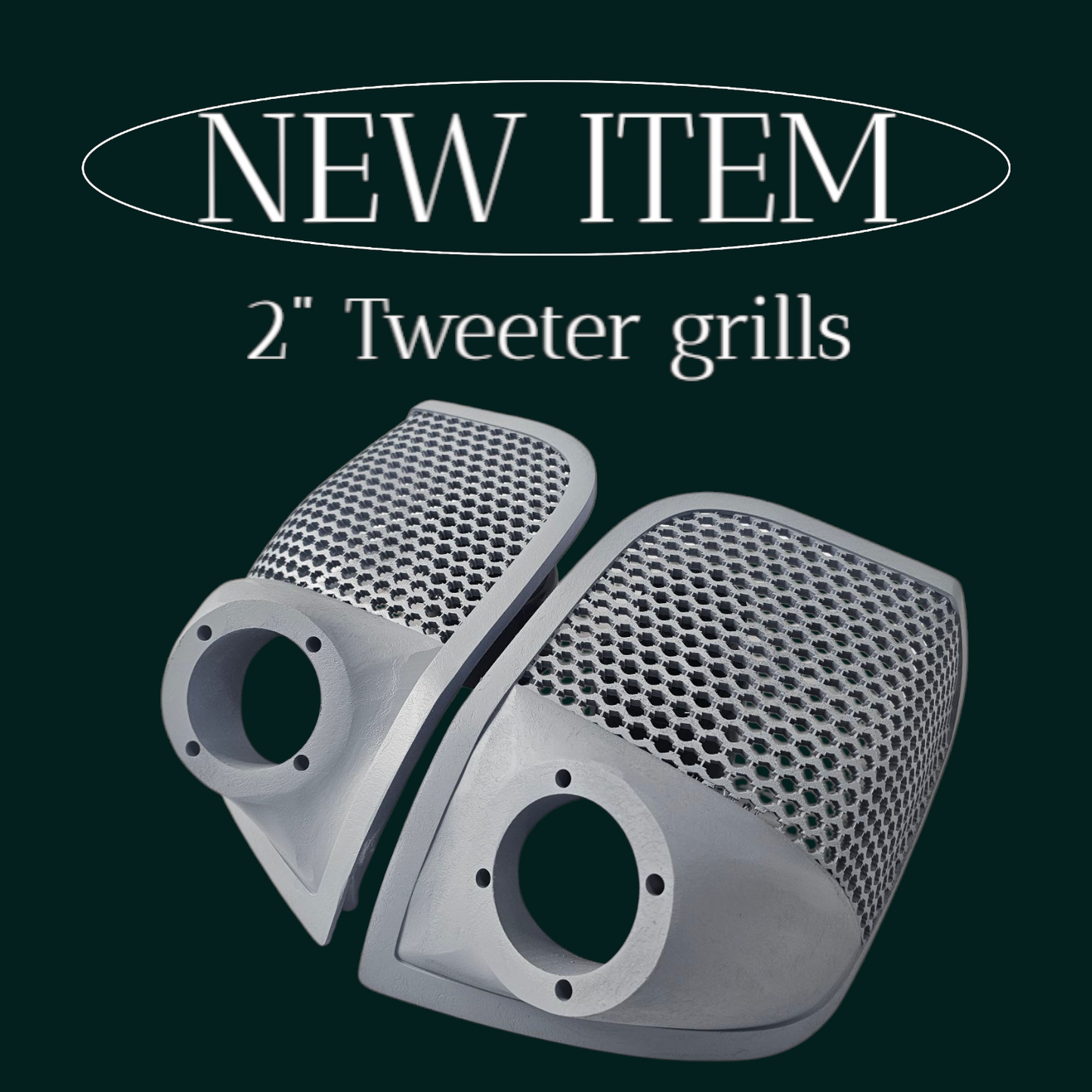 14-24 Harley Davidson bag lid Speaker Grill Cover 2" tweeter