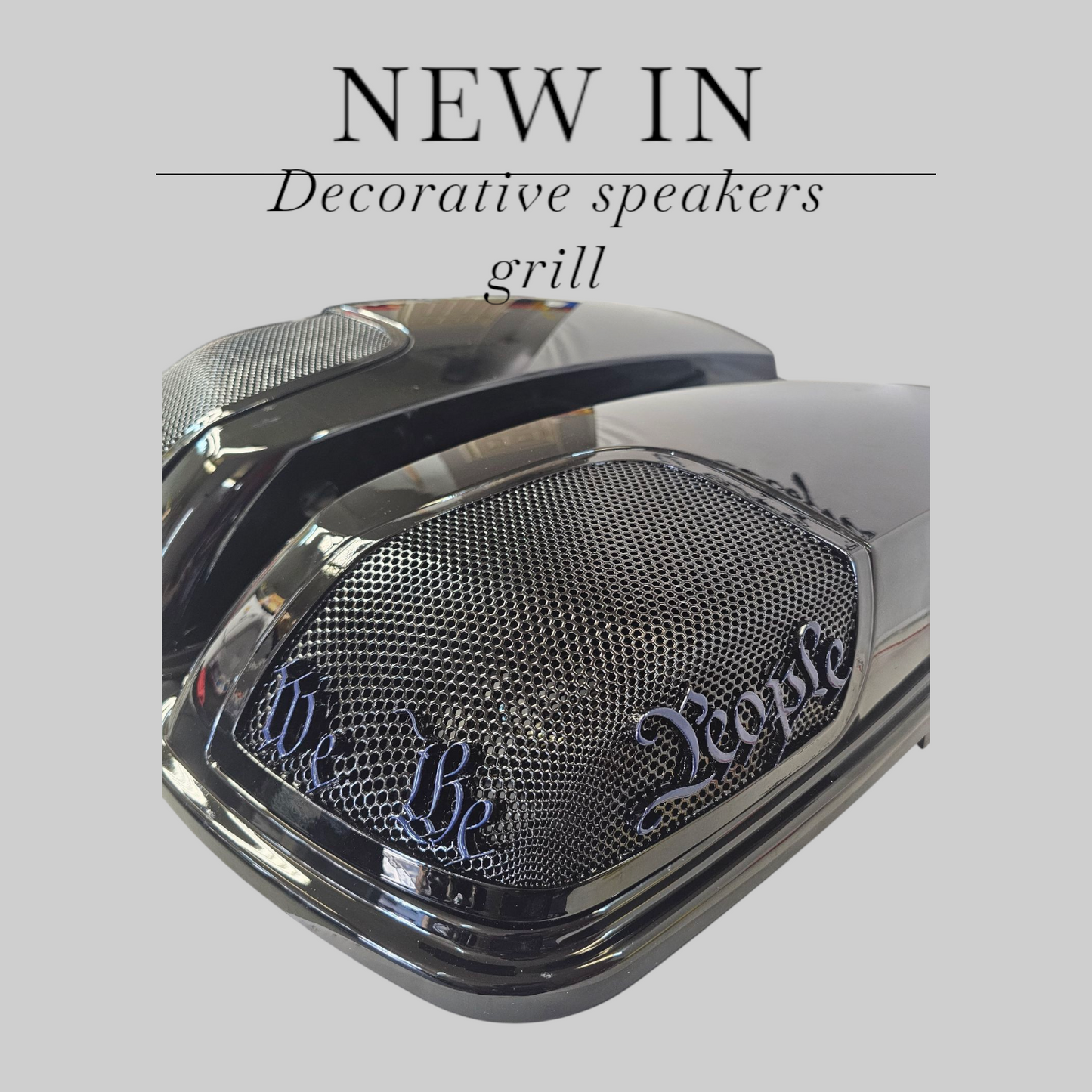 14-24 Harley Davidson bag lid Speaker Grill Cover We the People