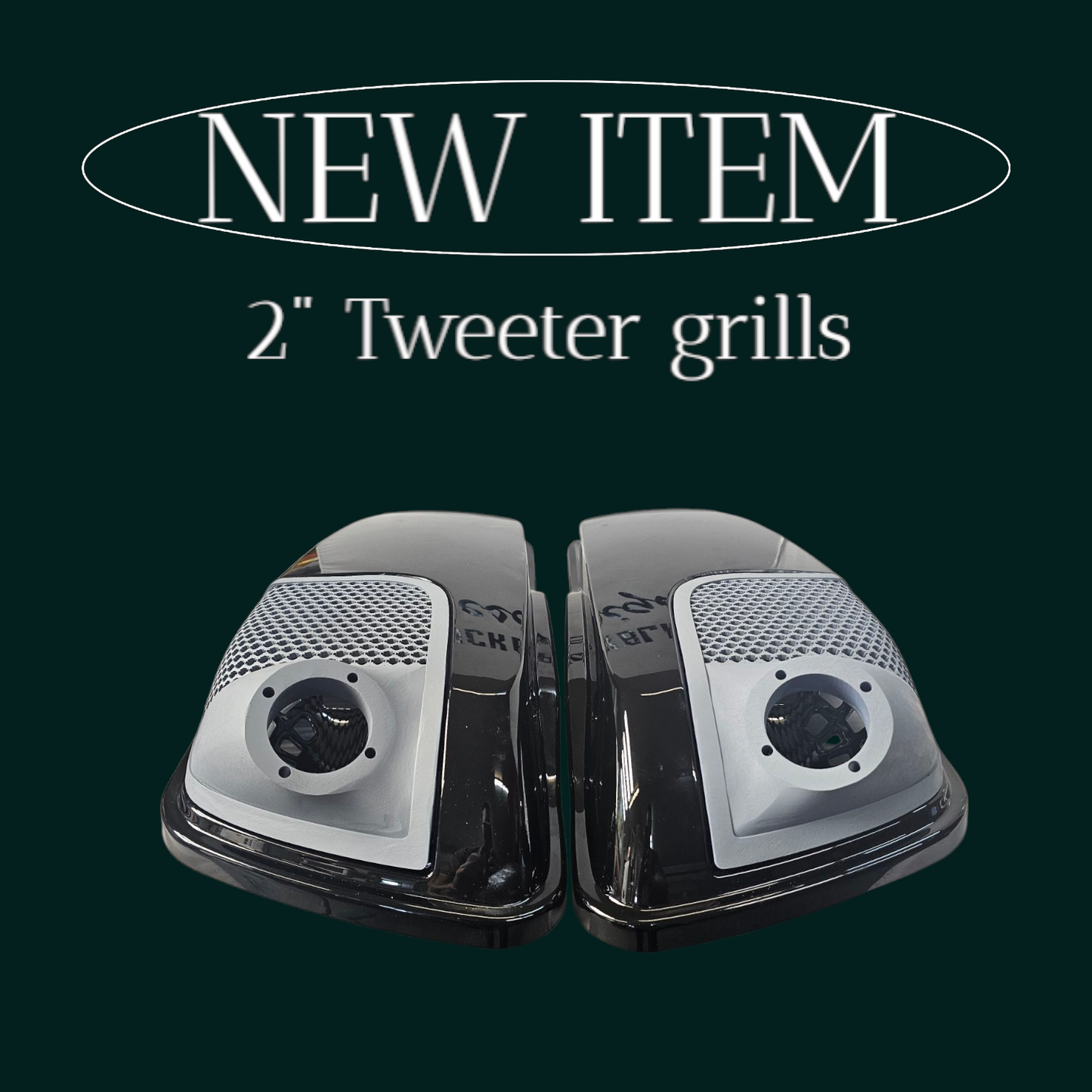 14-24 Harley Davidson bag lid Speaker Grill Cover 2" tweeter