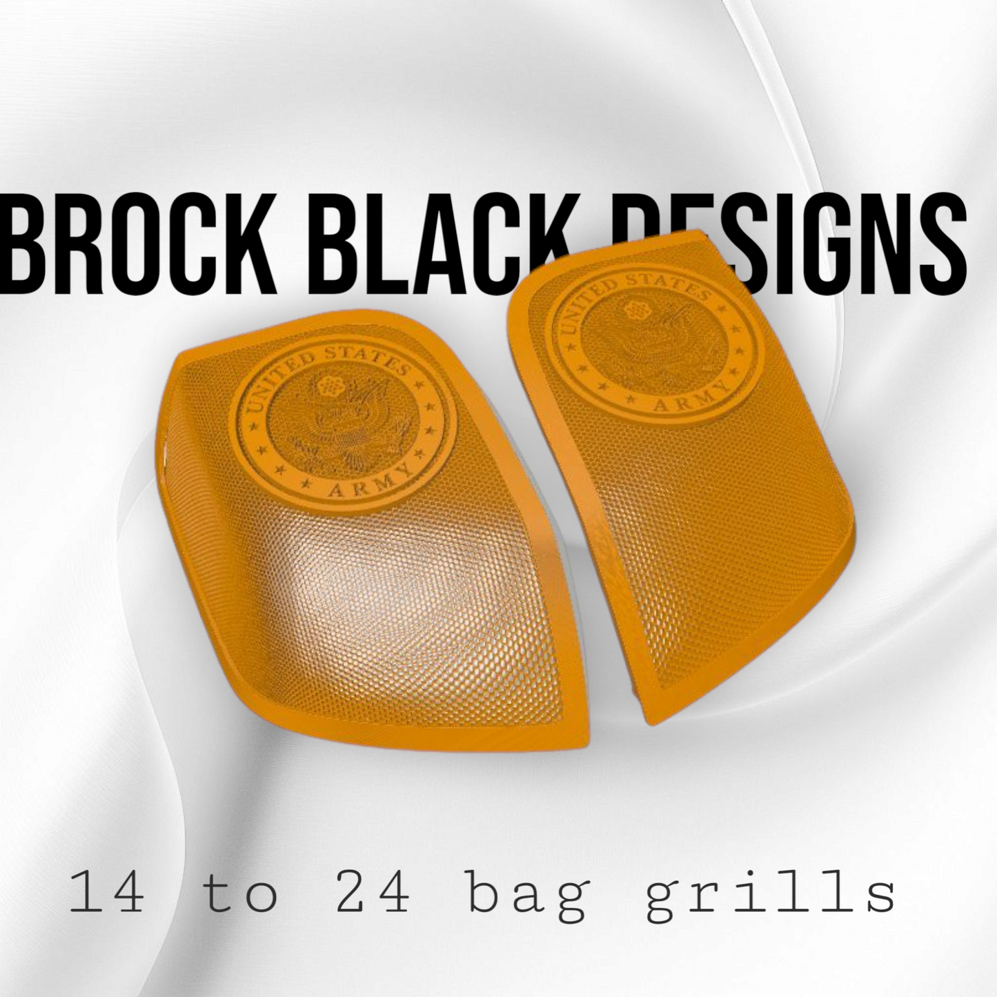 24+ Harley Davidson bag lid Speaker Grill Cover Army seal