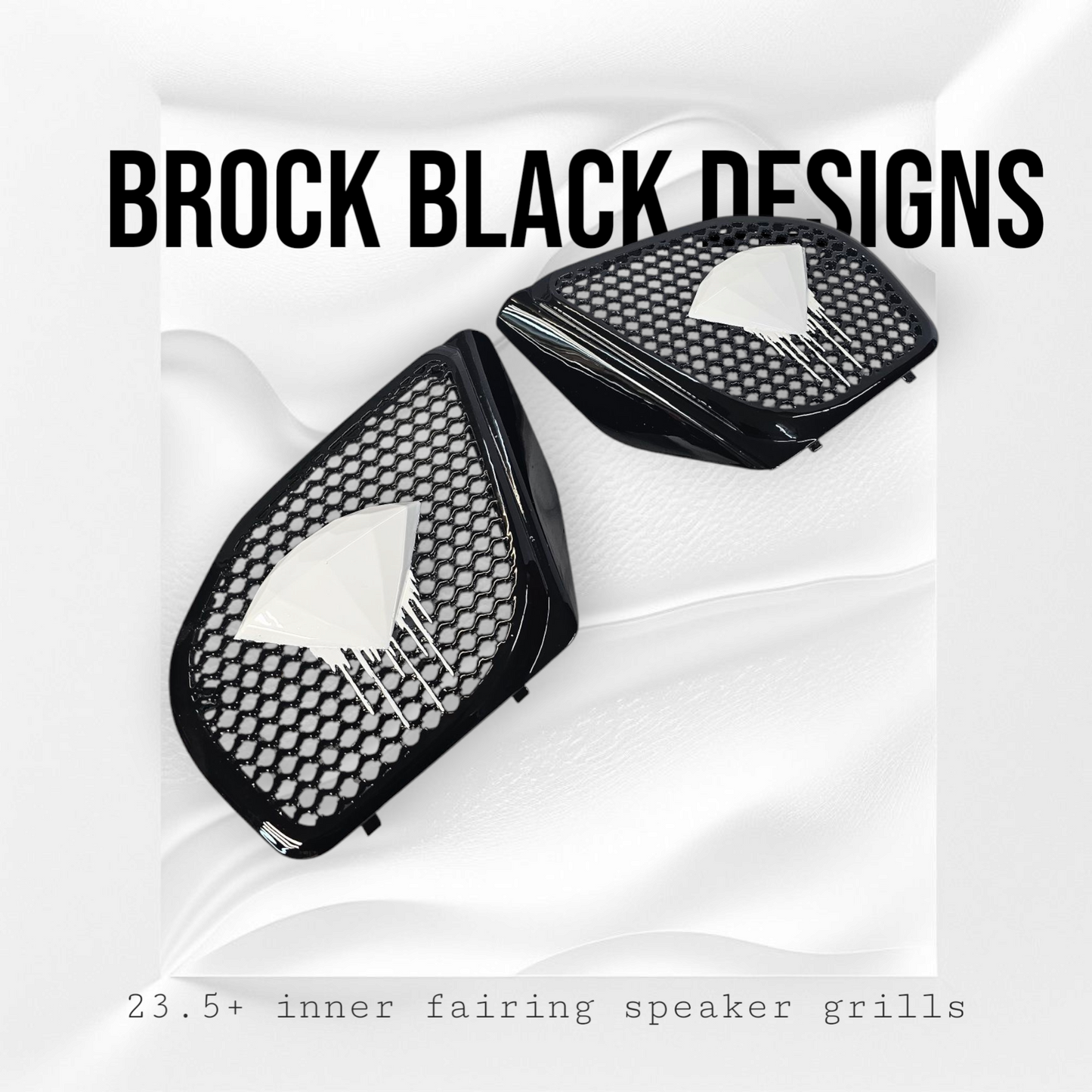 98 to 2024 Road Glide 3D blood diamond speakers grill covers set