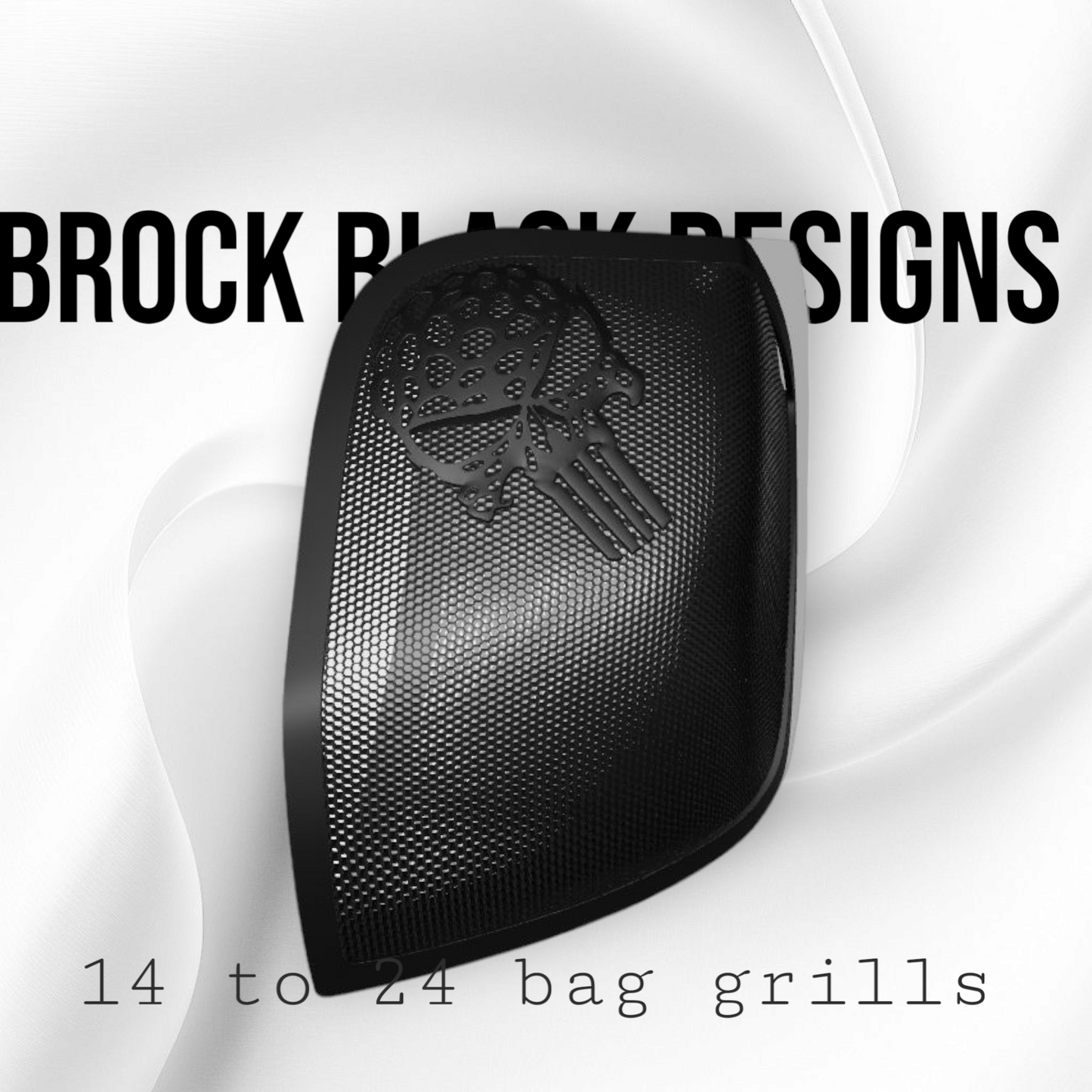 14-24 Harley Davidson bag lid Speaker Grill Cover webbed punisher