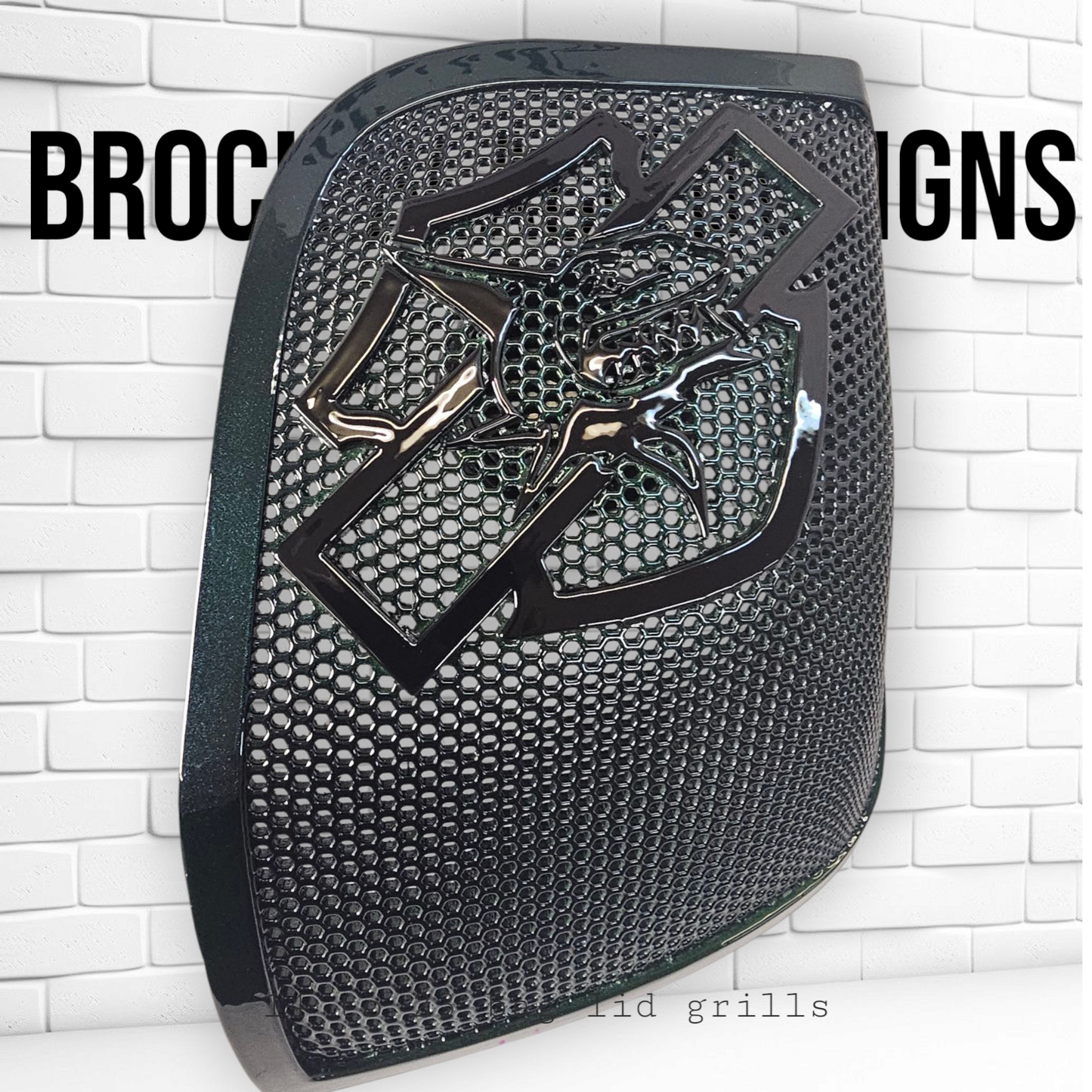 14-24 Harley Davidson bag lid Speaker Grill Cover shark theme