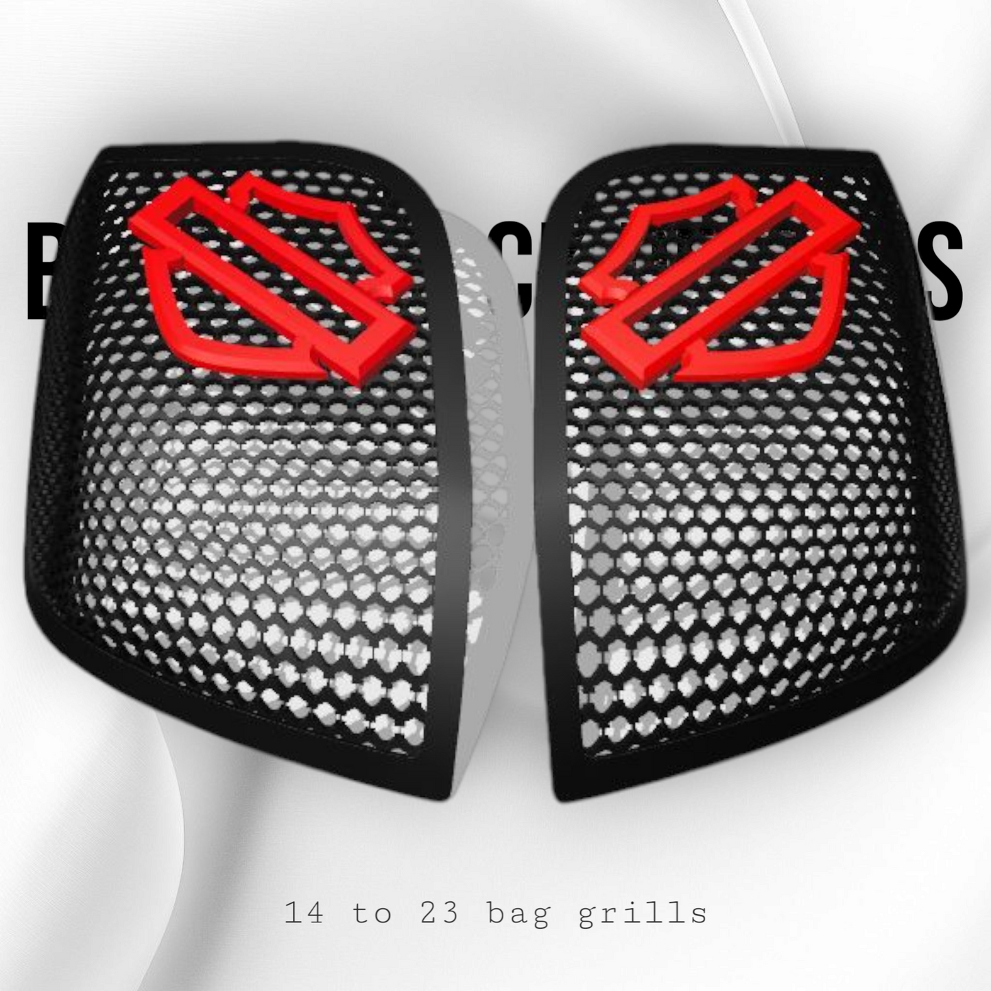 14-23 Harley Davidson bag lid Speaker Grill Cover Guard shield theme