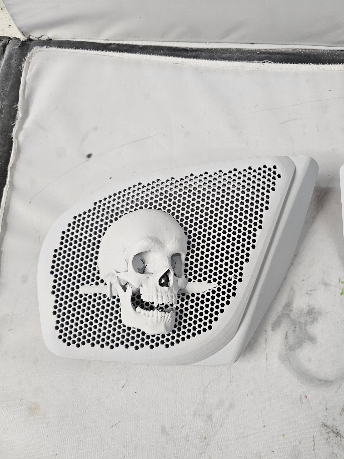 98 to 2024 Road Glide 3D skull and dagger speakers grill covers set