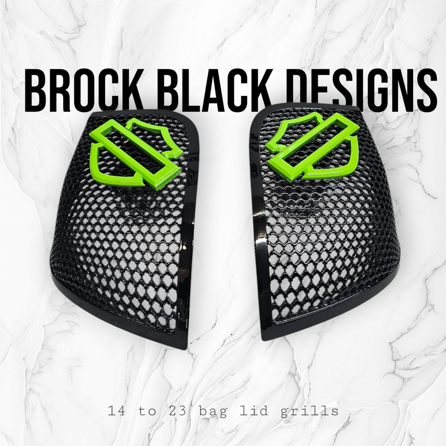 14-23 Harley Davidson bag lid Speaker Grill Cover Guard shield theme