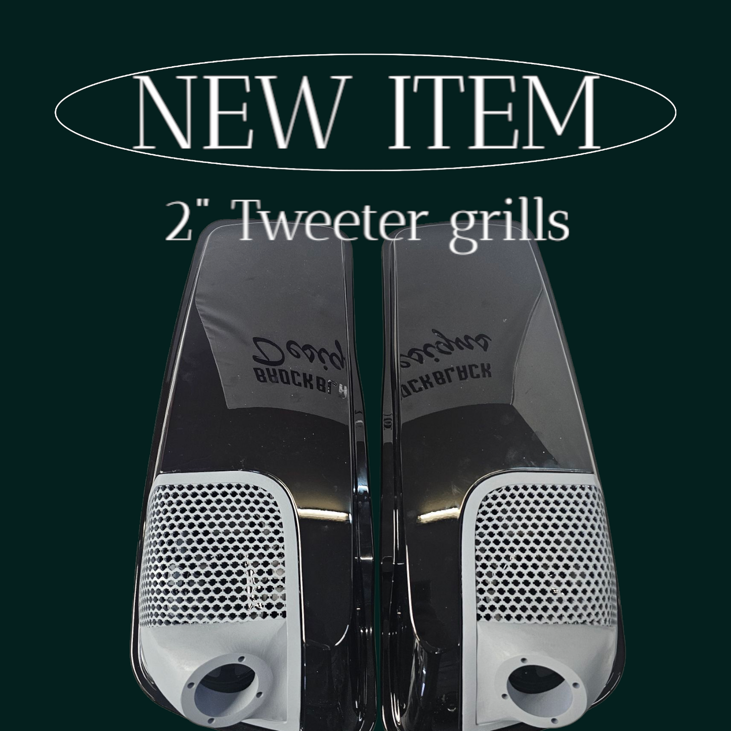 14-24 Harley Davidson bag lid Speaker Grill Cover 2" tweeter