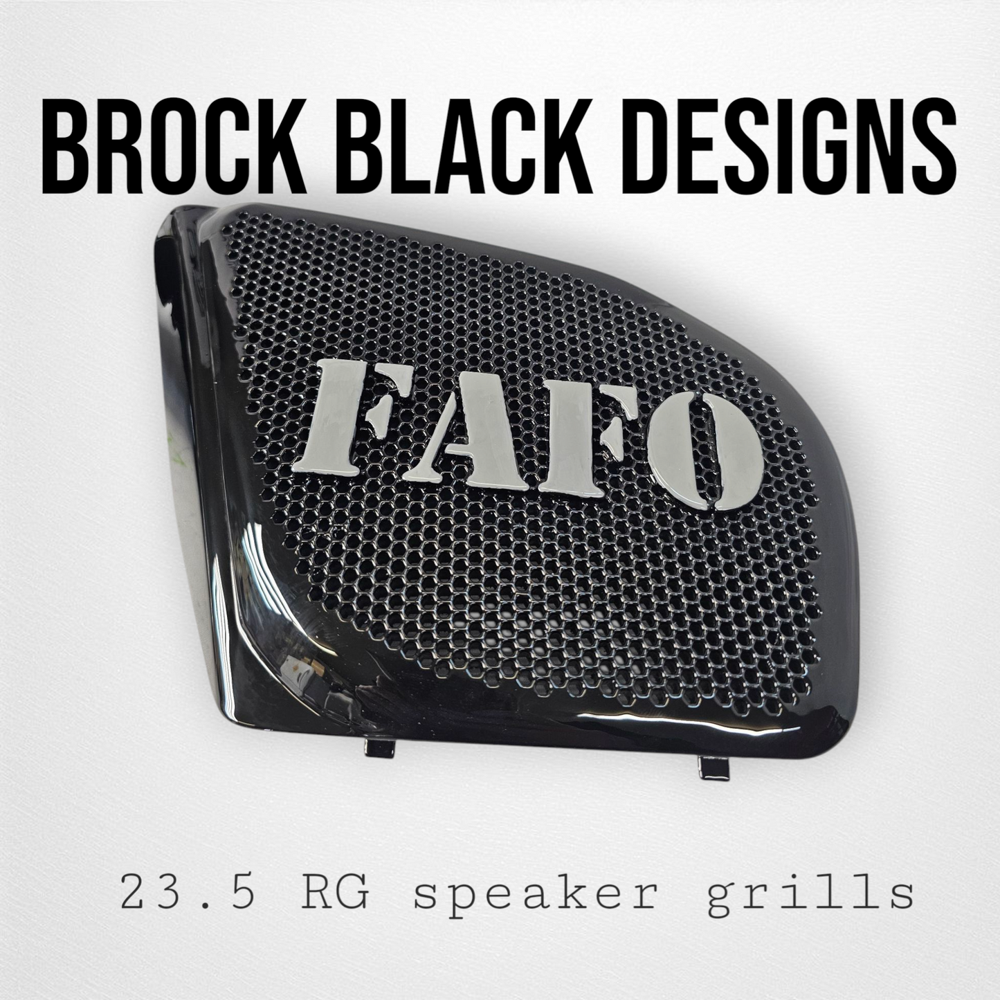 98 to 2024 Road Glide 3D FAFO speakers grill covers set