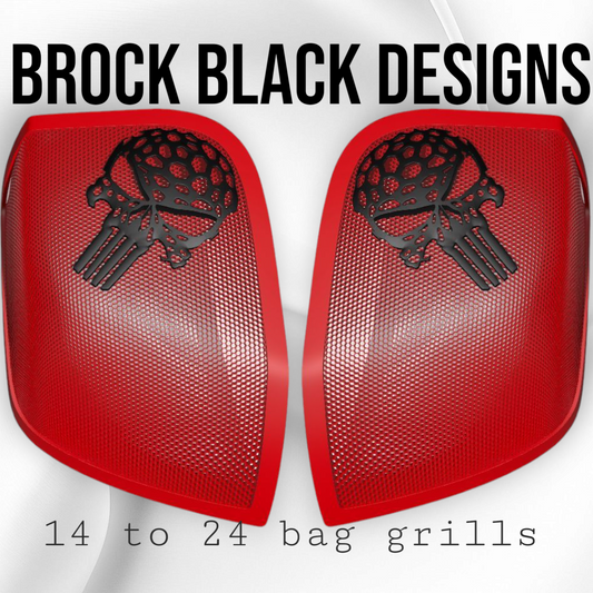 14-24 Harley Davidson bag lid Speaker Grill Cover webbed punisher