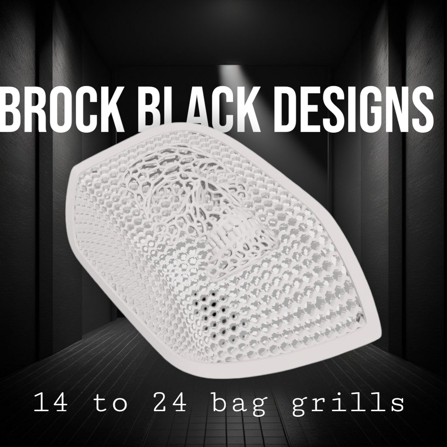 14-24 Harley Davidson bag lid Speaker Grill Cover webbed skull