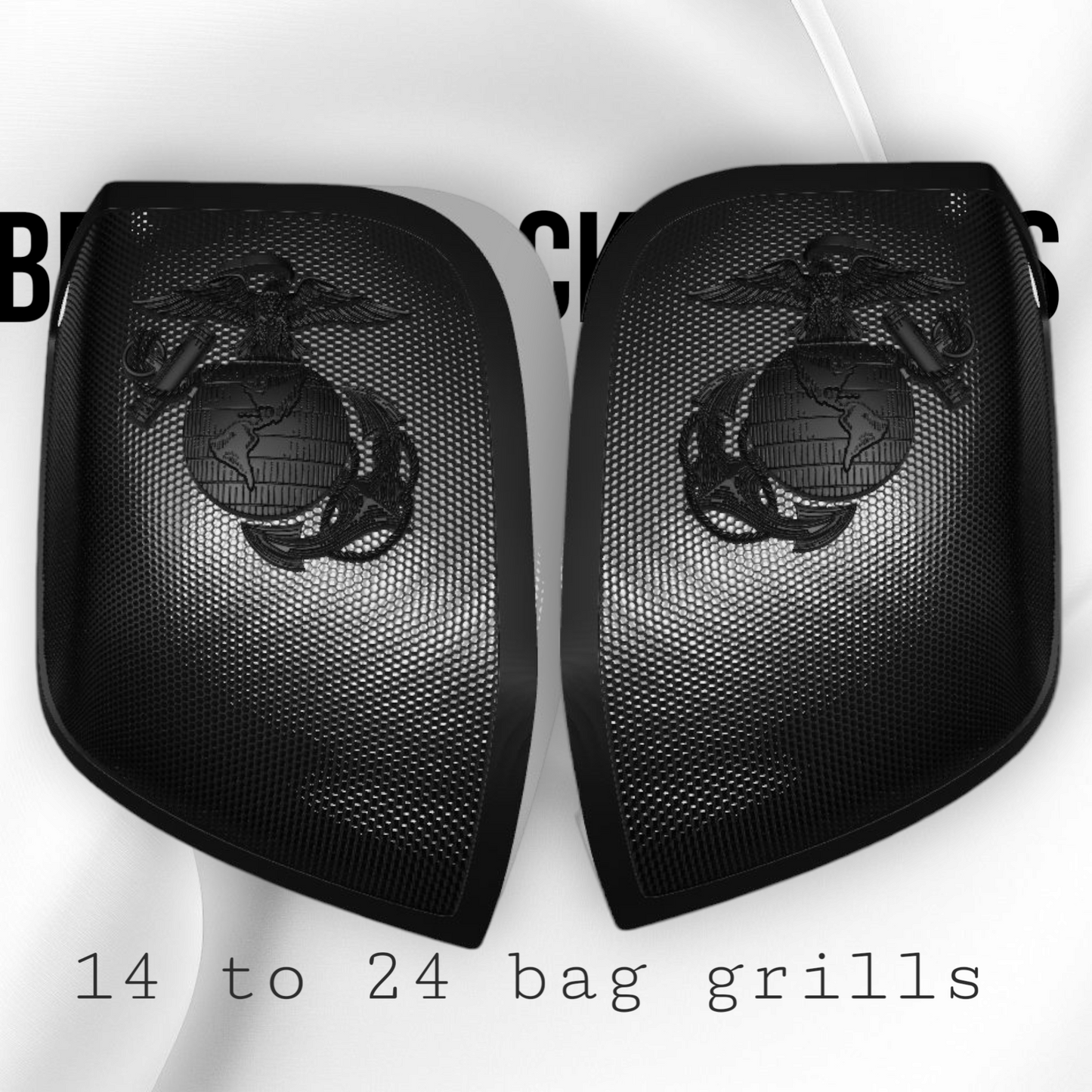 14-24 Harley Davidson bag lid Speaker Grill Cover USMC